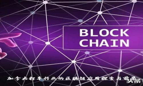 加拿大打车行业的区块链应用探索与前景